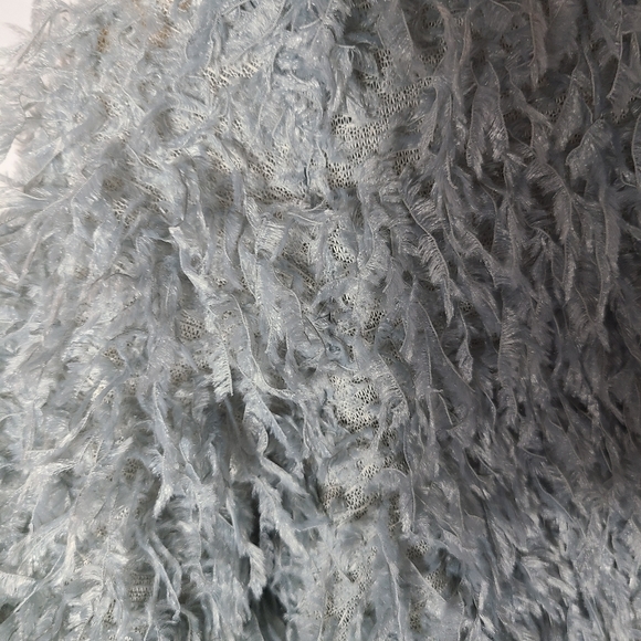 Zara crop feather  long sleeve crew neck top - Picture 6 of 7